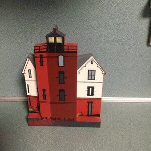 Shelia's Vtg Wood Shelf Sitter "Lighthouse Series"